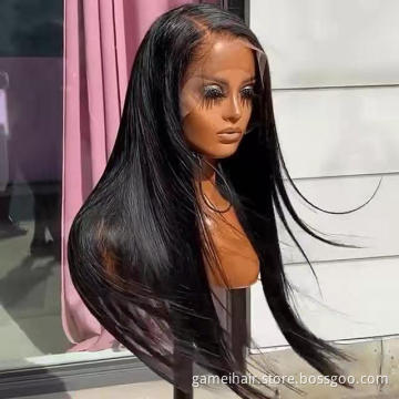 long inch lace front wig 13x4 Lace Front Wig  shipping glueless baby hair straight 100% human hair lace wigs